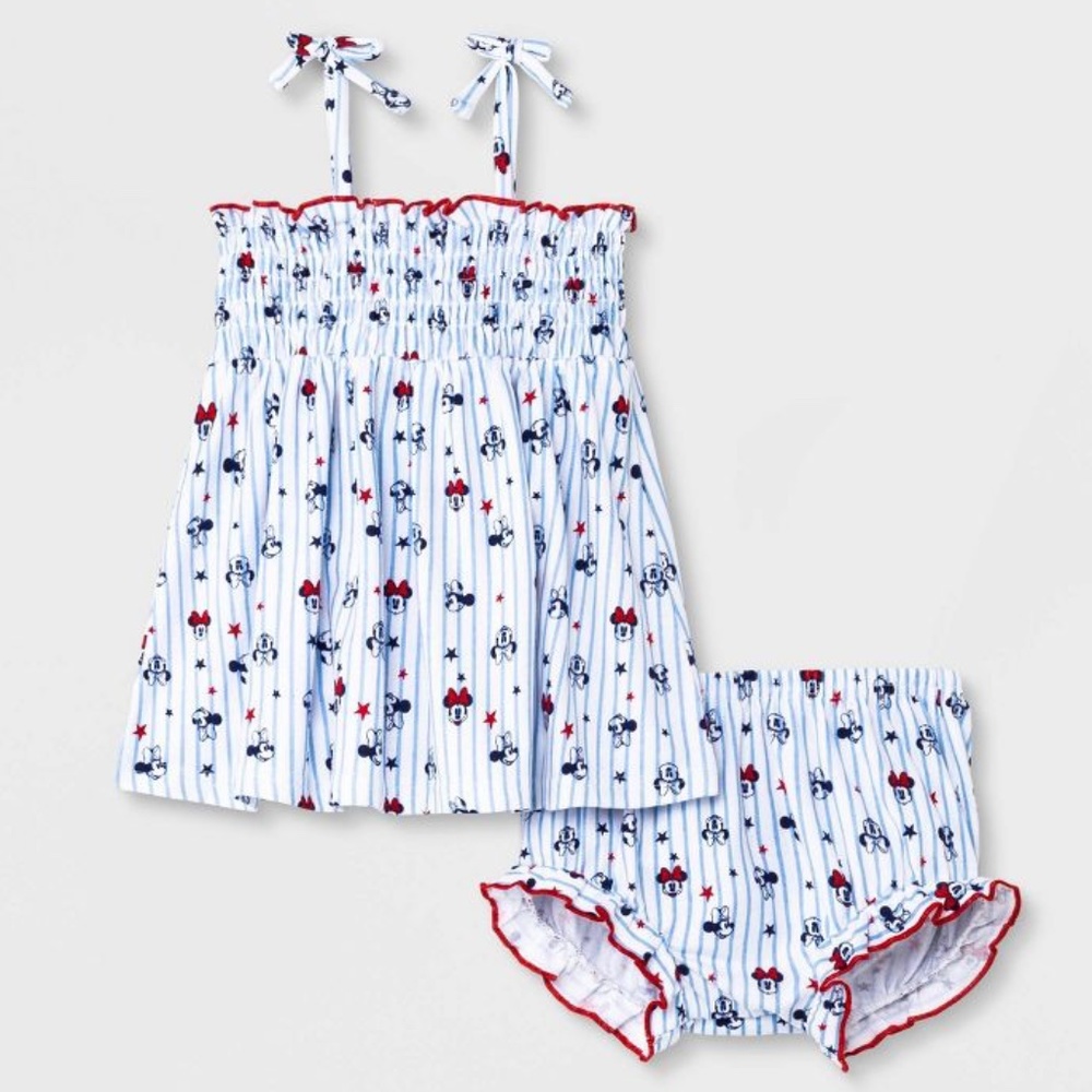 Baby Girls' 2pc Disney Minnie Mouse Top and Bottom Set NWT